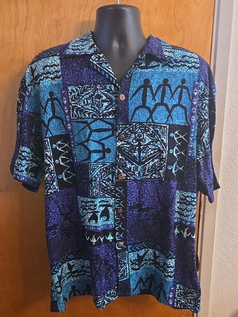 Vtg Pohaku T's Hawaiian Shirt Koloa Kauai Button Up 100% Cotton Short Sleeve XL